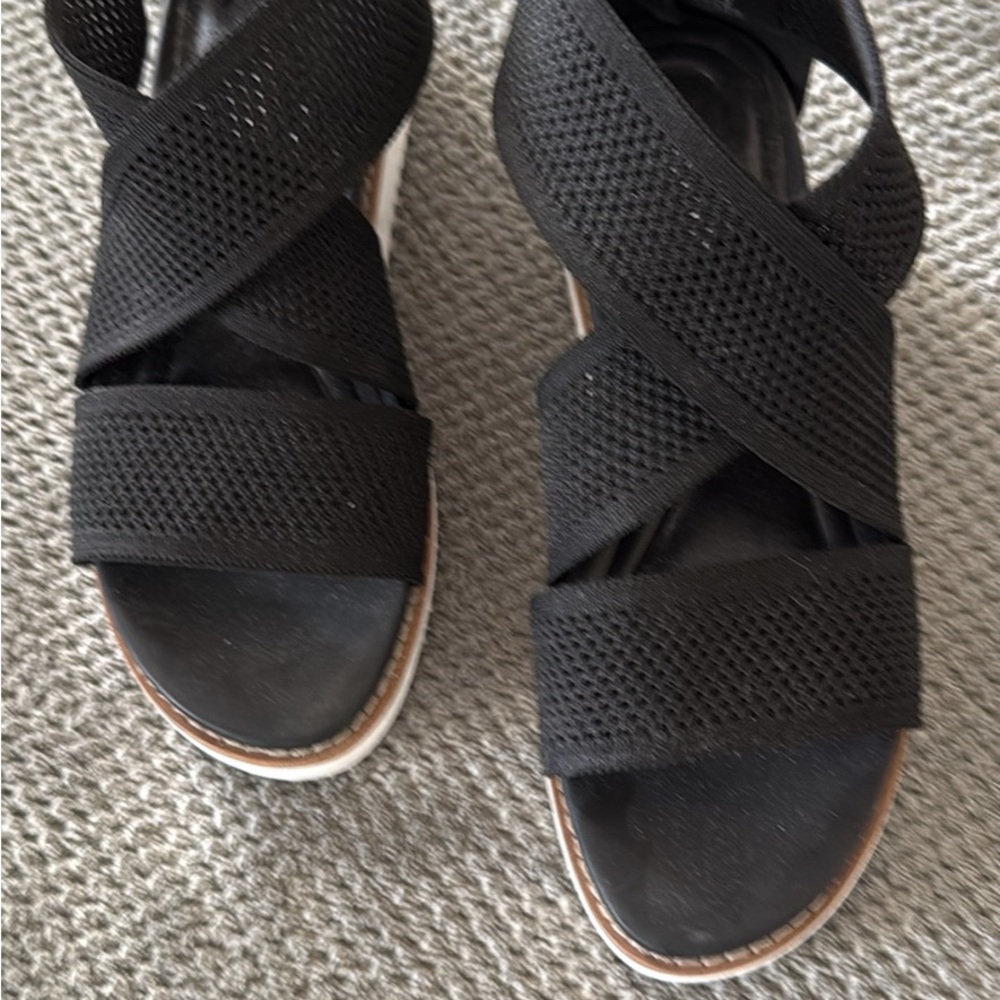 Dr. Scholl's Black Mesh Women's Sandals